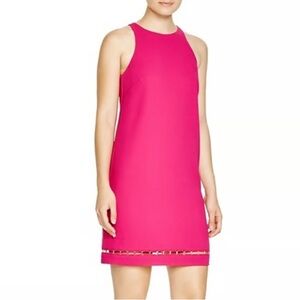 Trina Turk high neck Fucsia pink cocktail dress